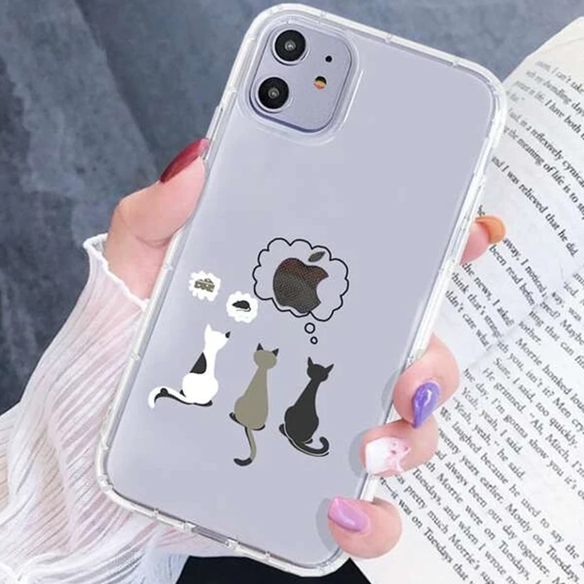 

Cartoon Cat Clear iPhone Case