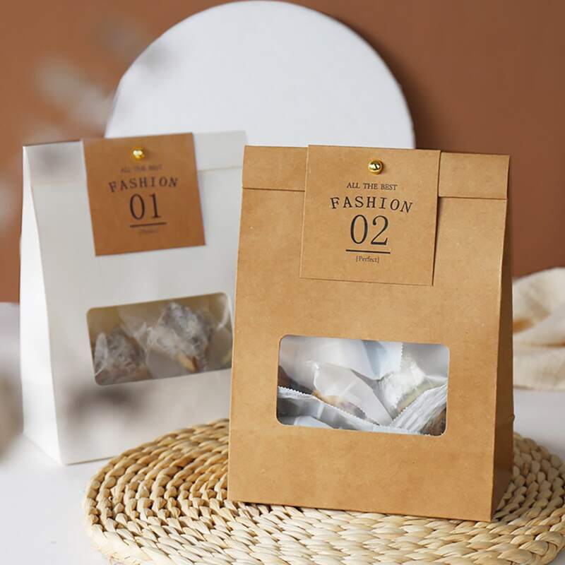 

10pcs Kraft Paper Package Bag, Multicolor