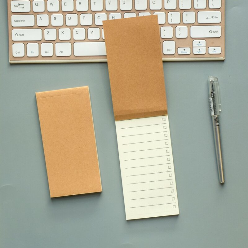 

1pack Kraft Paper Cover Memo Pad, Brown