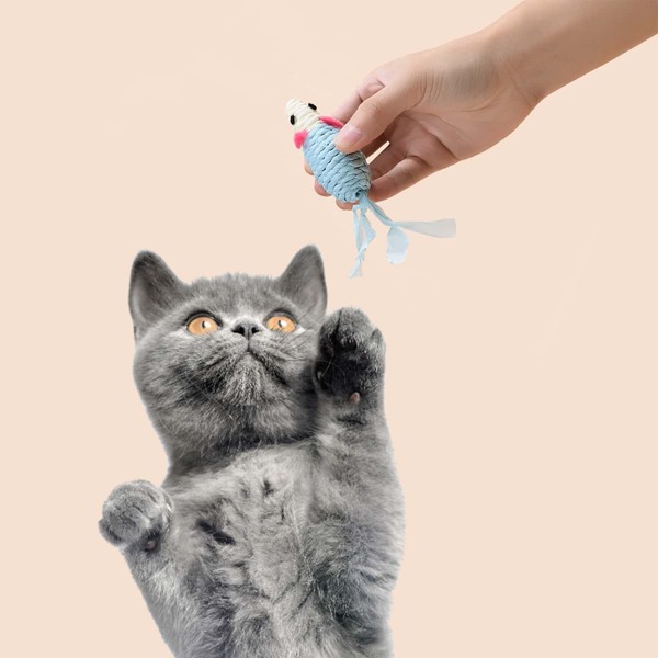 

2pcs Mouse Shaped Cat Sound Toy, Multicolor
