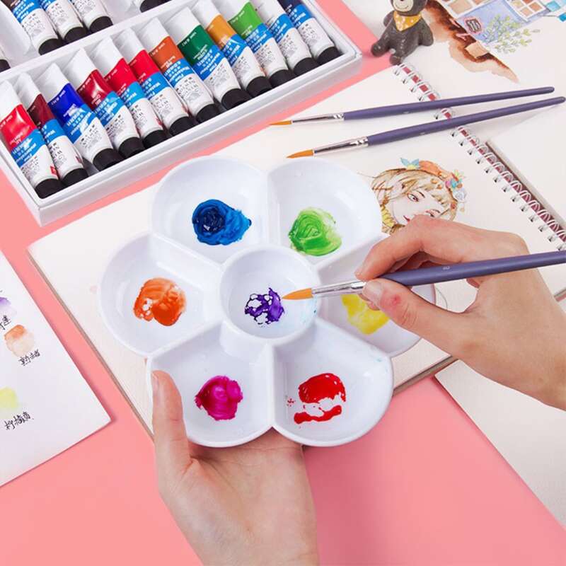 

1pc Plastic Paint Palette, White