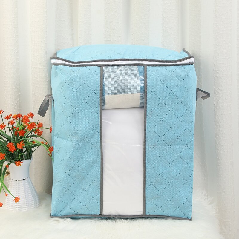 

1pc Random Quilt Clothing Storage Bag, Multicolor