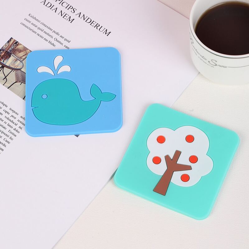 

1pc Random Cartoon Silicone Coaster, Multicolor