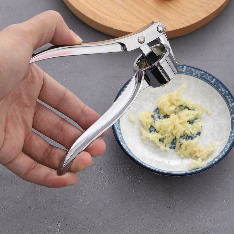 

1pc Stainless Steel Garlic Press, Silver