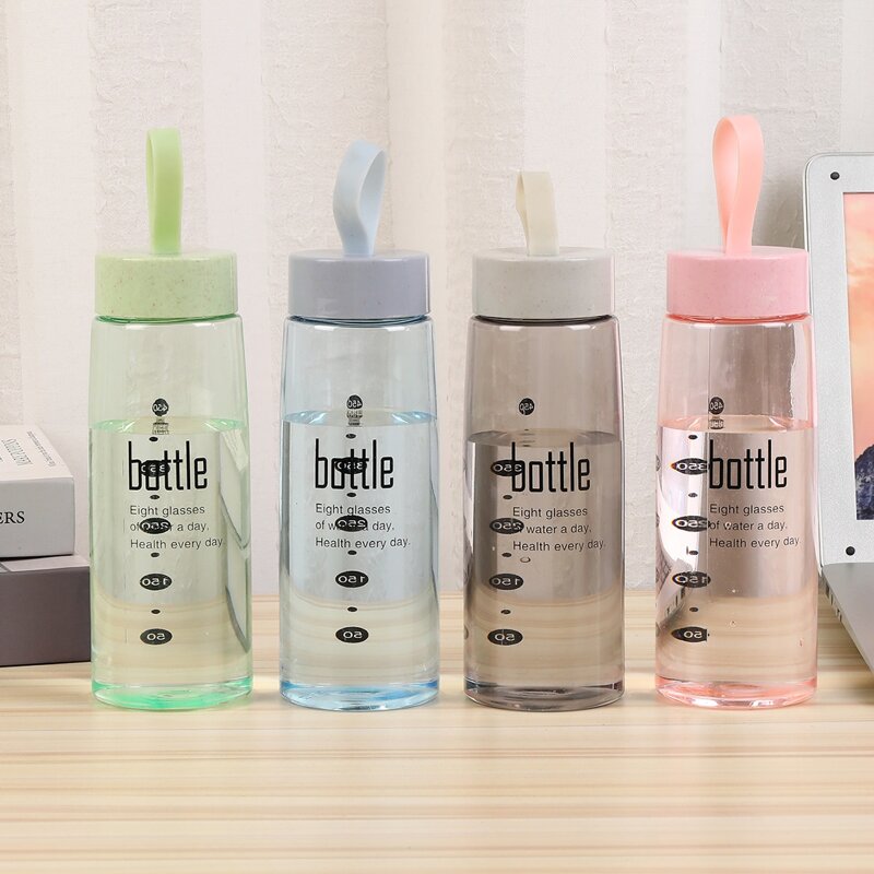 

1pc Slogan Graphic Portable Water Bottle, Multicolor