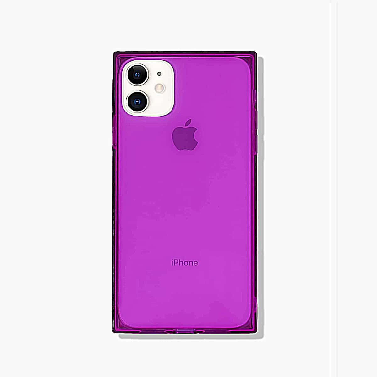 

Solid Square iPhone Case, Purple clear