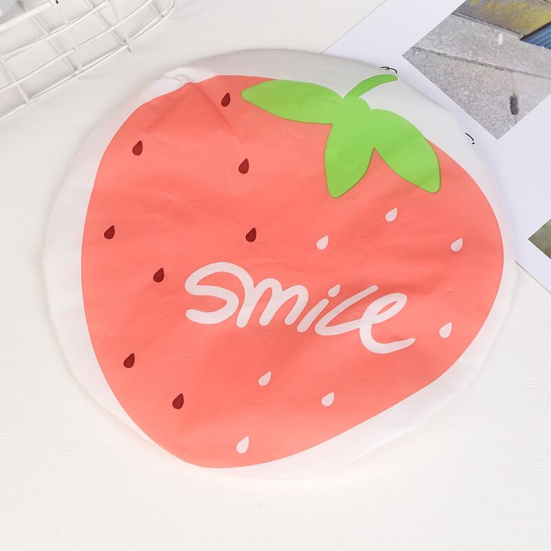 

Strawberry Print Dry Shower Cap, Pink