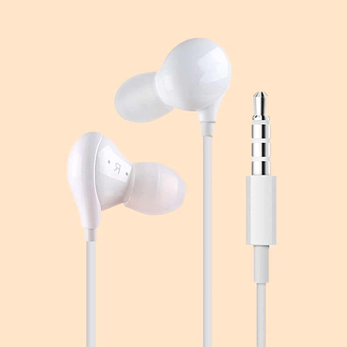 

1pc Solid In-ear Headphone, White