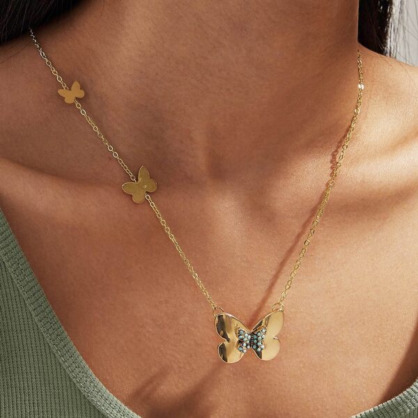 

Butterfly Decor Necklace, Gold