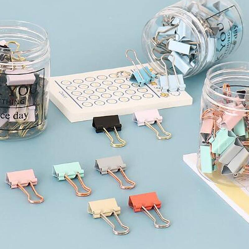 

25pcs Random Color Binder Clip, Multicolor