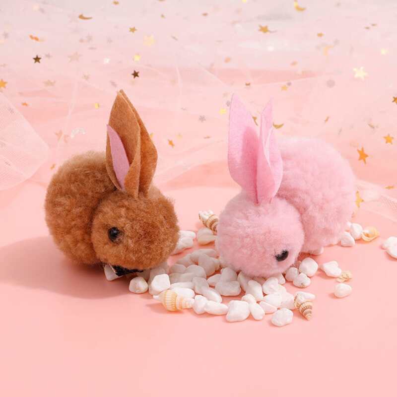 

1pc Random Fluffy Rabbit Decor Hair Clip, Multicolor