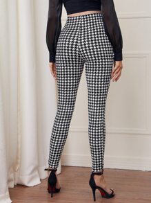 SHEIN 孕妇千鸟格打底裤 - 黑與白 - 查看 2
