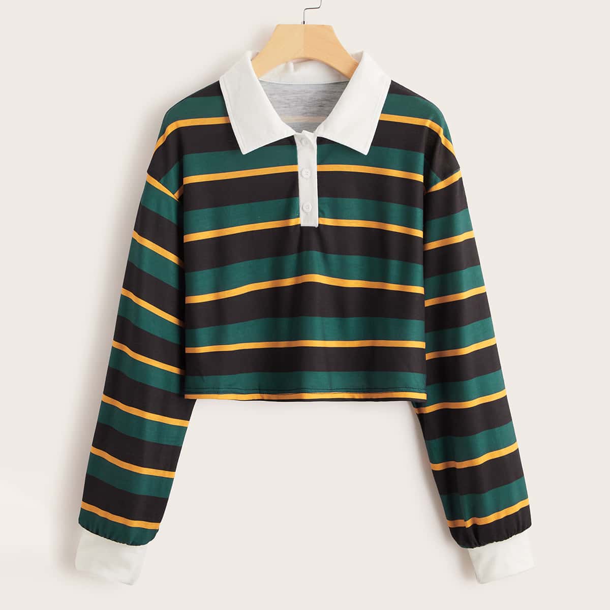 

Striped Polo Tee, Multicolor