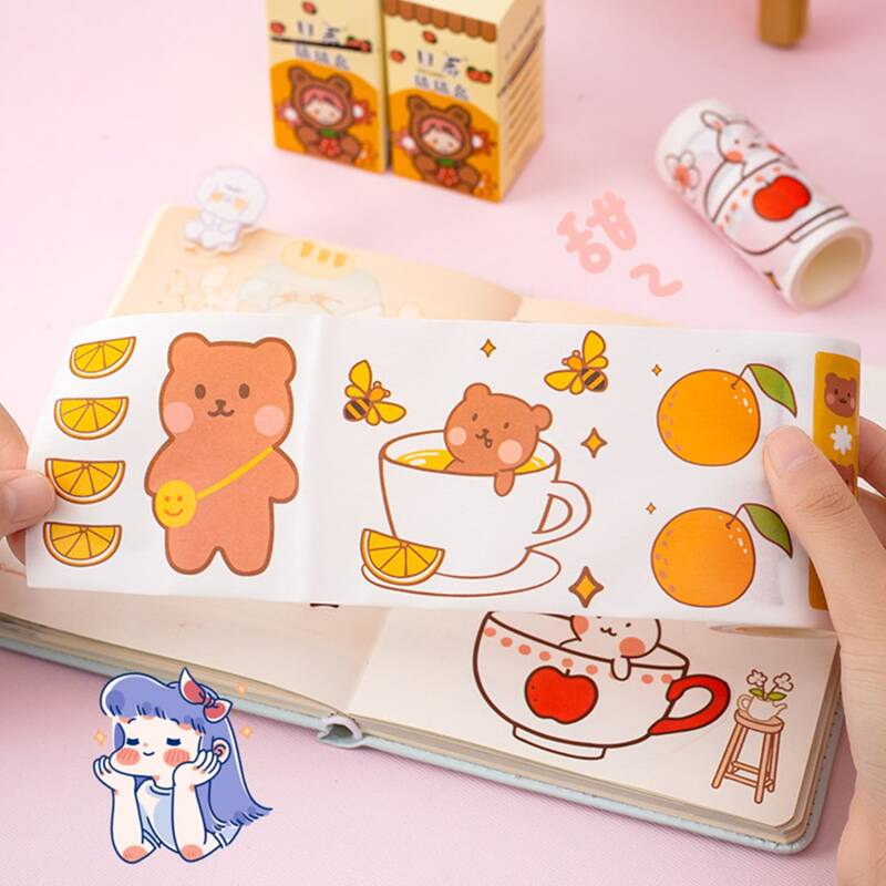 

1roll Random Cartoon Decorative Tape, Multicolor