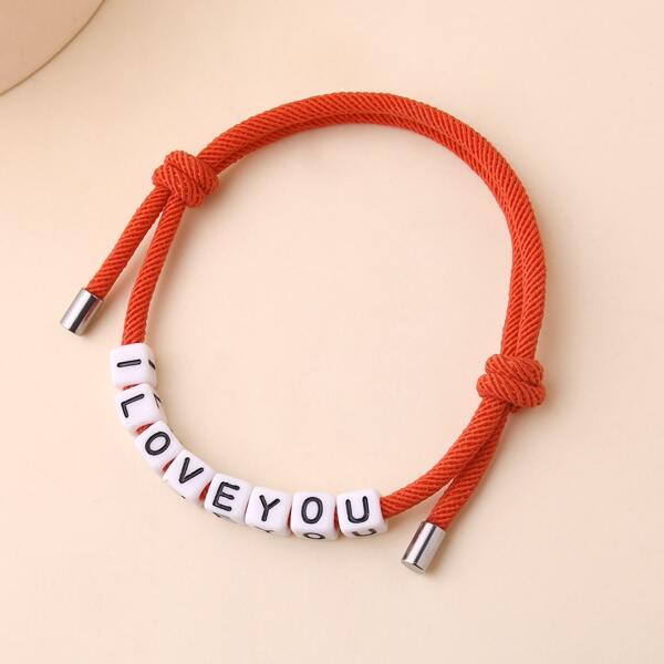 

Knot Detail Rope Bracelet, Red