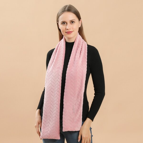 

Plain Fluffy Scarf, Baby pink