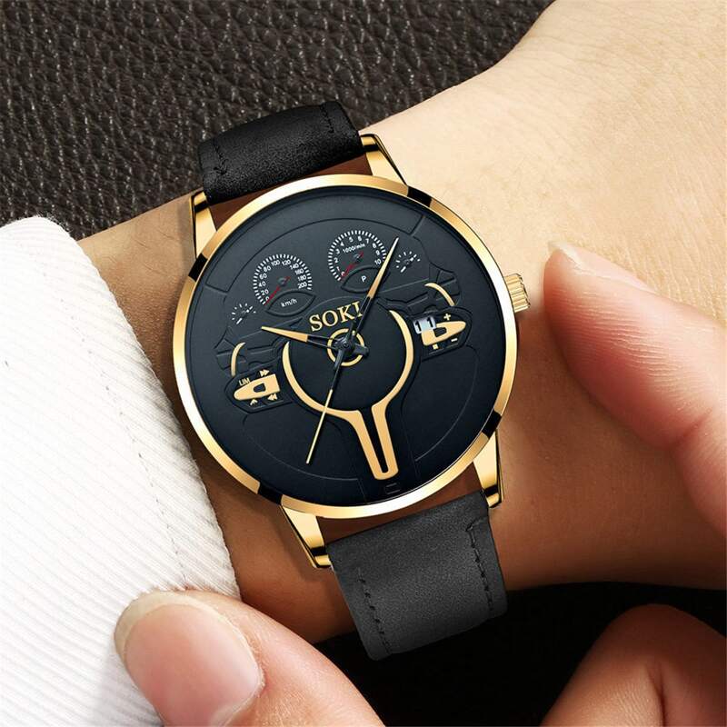 

Guys Round Pointer Date Quartz Watch