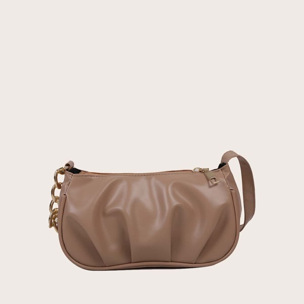 

Minimalist Ruched Bag, Khaki