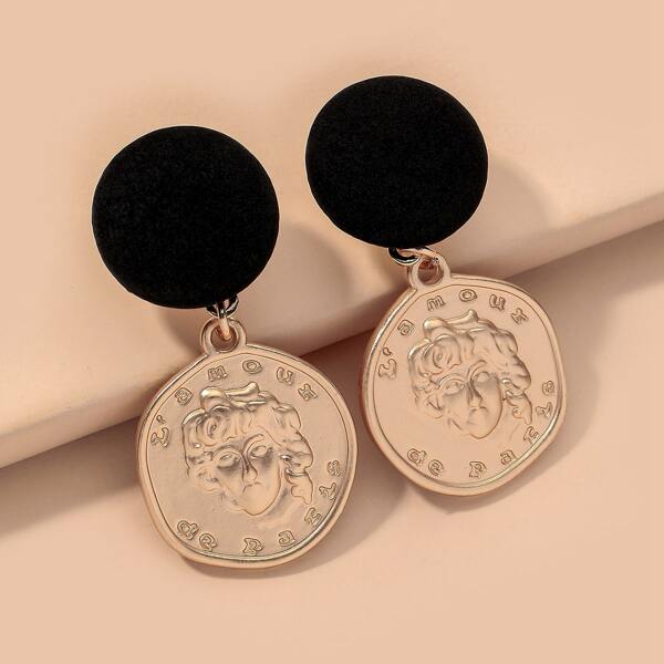 

Figure Charm Drop Earrings, Gold