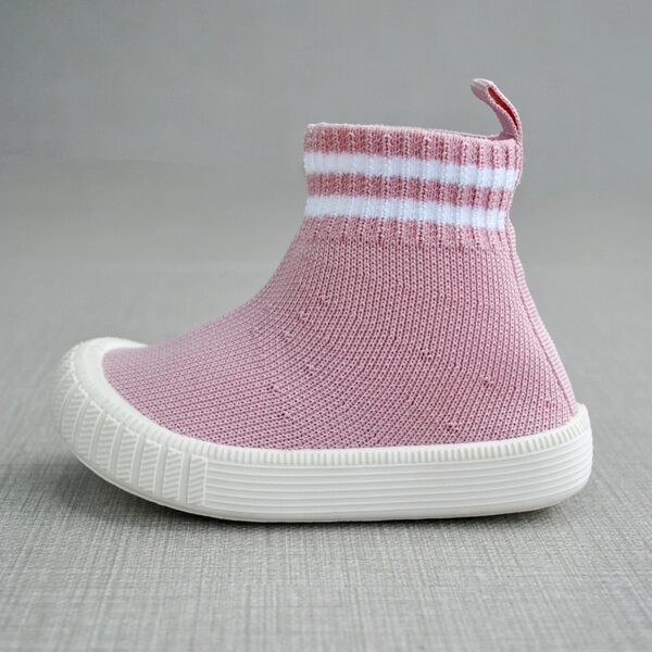 

Toddler Girls Striped High Top Slip On Sneakers, Pink