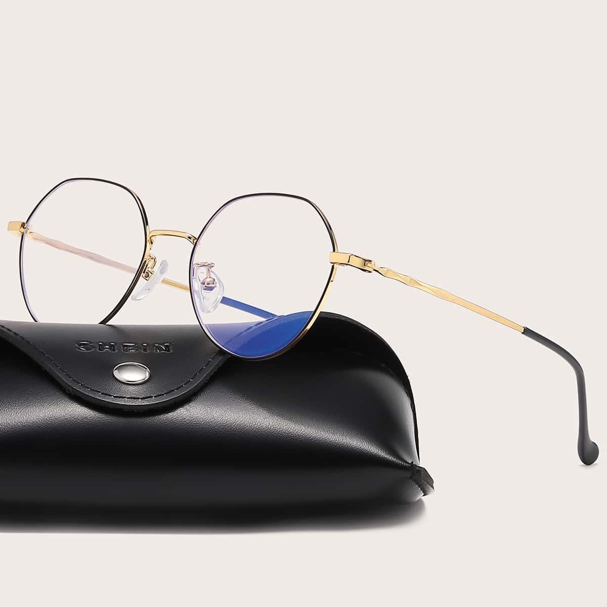 

Guys Metal Frame Anti-blue Light Glasses, Gold