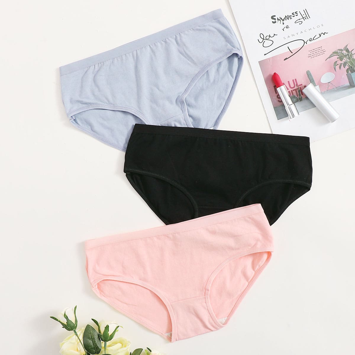 

3pack Simple Panty Set, Multicolor