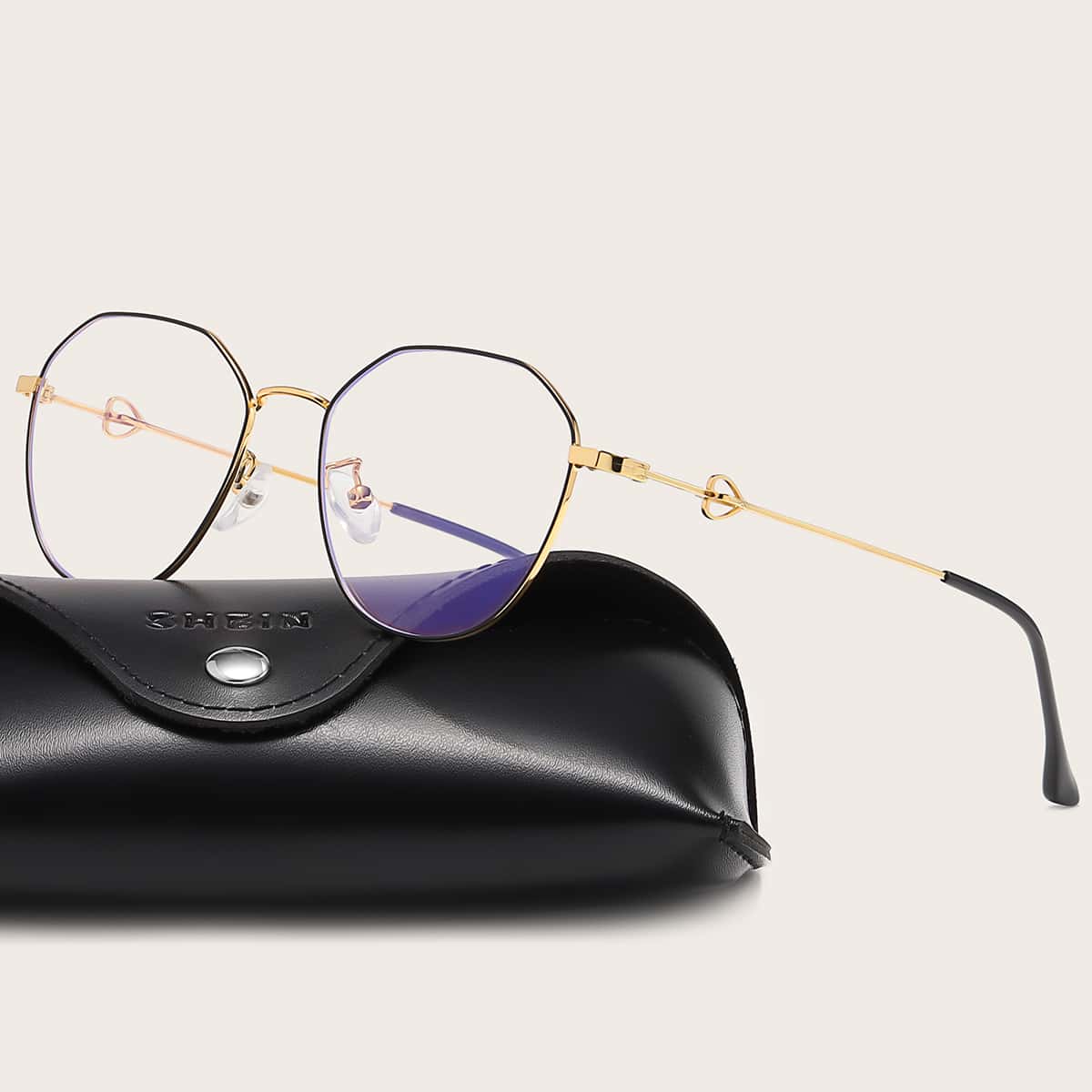 

Guys Metal Frame Anti-blue Light Glasses, Gold