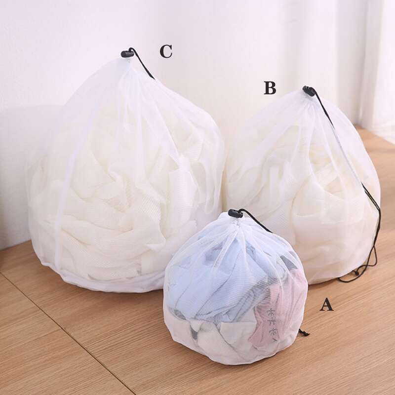 

1pc Drawstring Laundry Bag, White