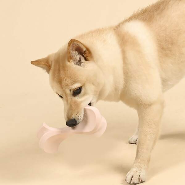 

Bone Shaped Dog Toy, Baby pink