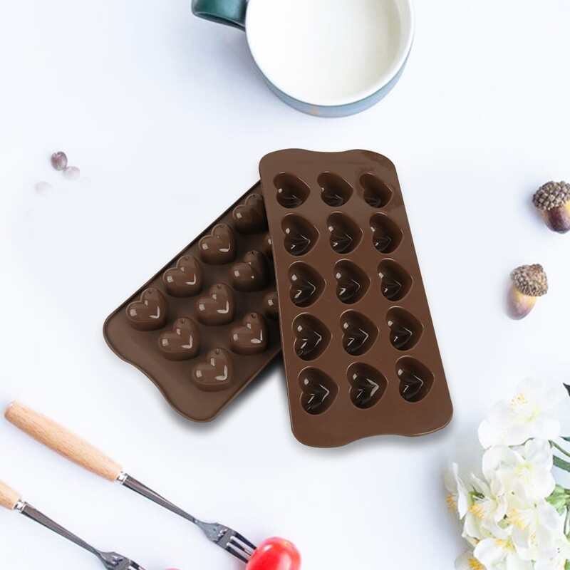

1pc Heart Shaped Chocolate Mold, Chocolate brown