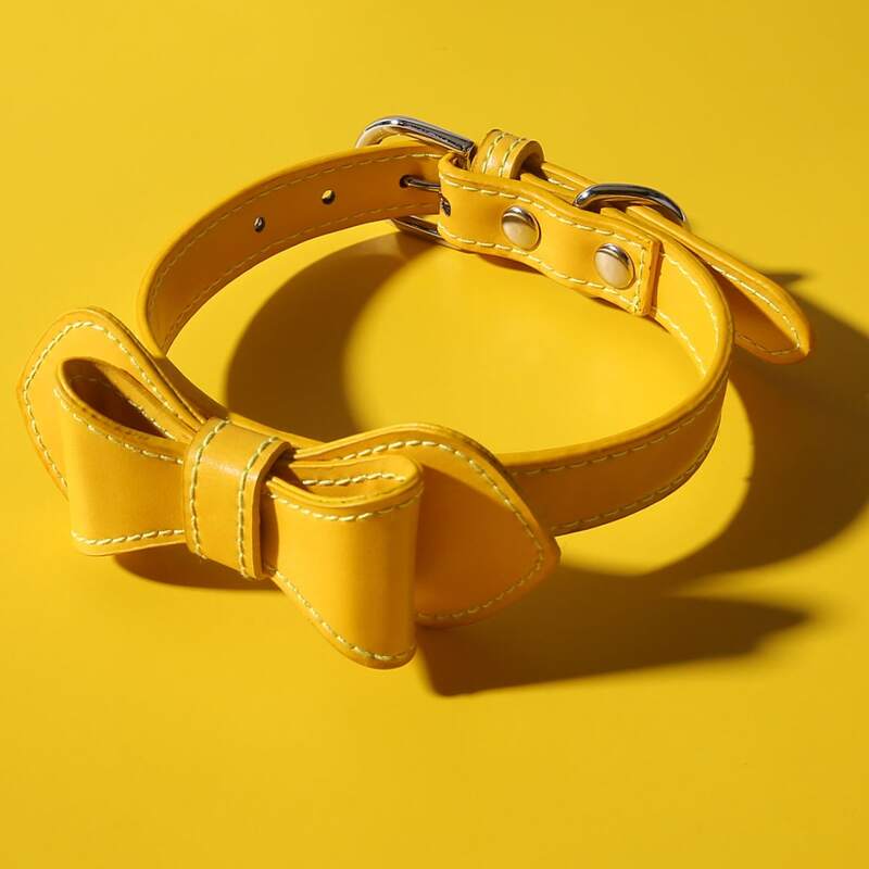 

Bow Decor Cat Collar, Yellow