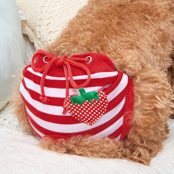 

Strawberry Decor Striped Dog Sanitary Pant, Multicolor