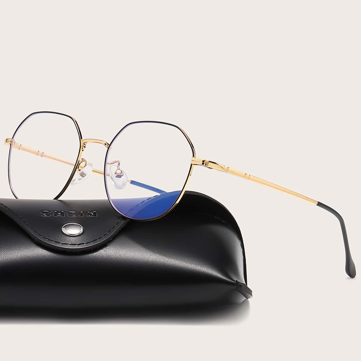 

Guys Metal Frame Anti-blue Light Glasses, Gold
