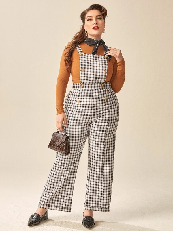 plus size pinafore jumpsuit