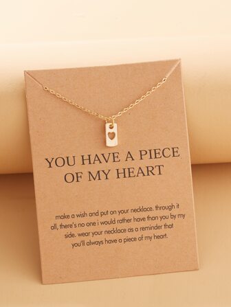 قلادة بتعليقة قلب بقص مجوف