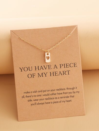 قلادة بتعليقة قلب بقص مجوف