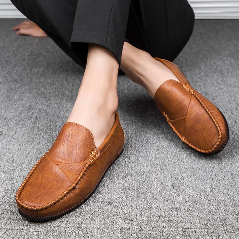 

Guys Stitch Trim Slip On Loafers, Brown