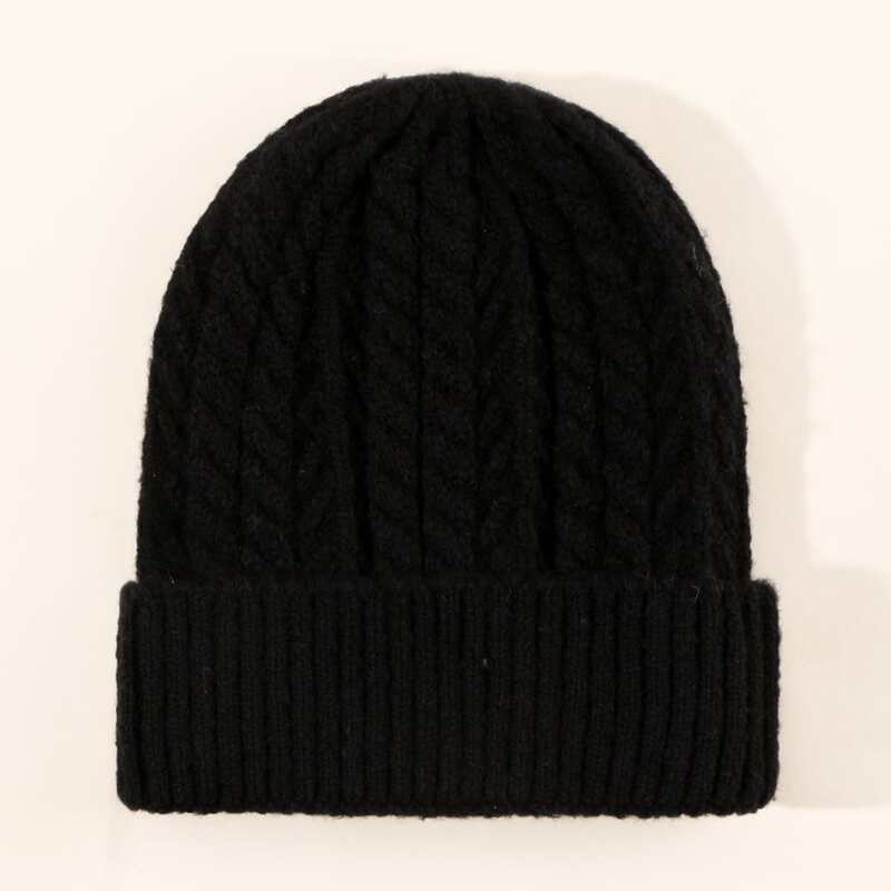 

Solid Knit Beanie, Black