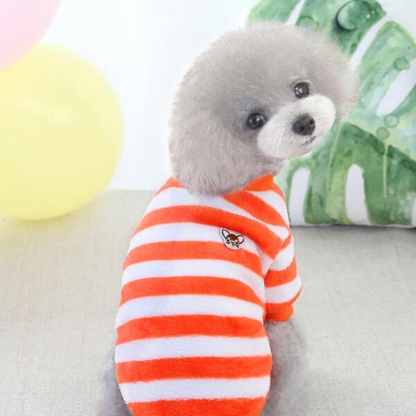 

Striped Dog Sweatshirt, Orange