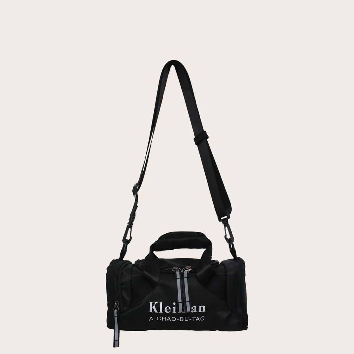 

Guys Letter Graphic Crossbody Bag, Black