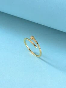 Anillo con diseño tornillo - Amarillo Oro - Ver 2