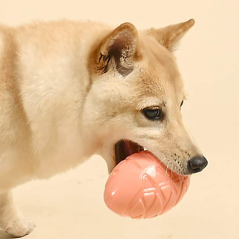 

Rugby Shaped Dog Sound Toy, Coral pink