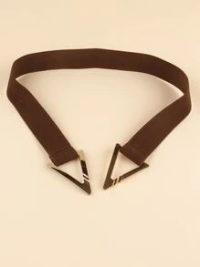 Triangle Buckle Corset Belt - Coffee Brown - View 3