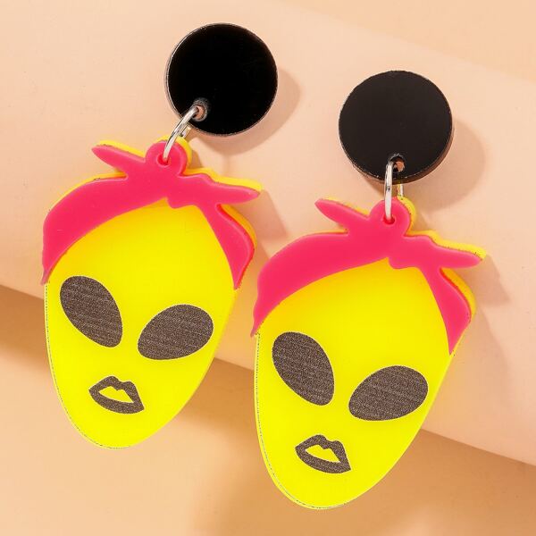 

Figure Graphic Drop Earrings, Multicolor