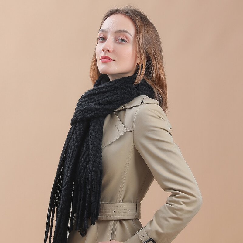 

Simple Plain Scarf, Black