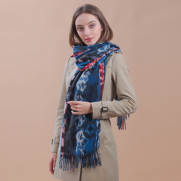 

Braided Tassel Scarf, Multicolor