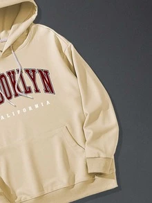 Manfinity Campus Court Capucha con cordón con letra - Albaricoque - Ver 3