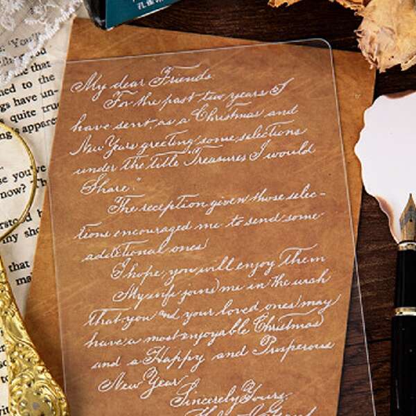 

1pc Mixed Pattern Random Writing Pad, Clear