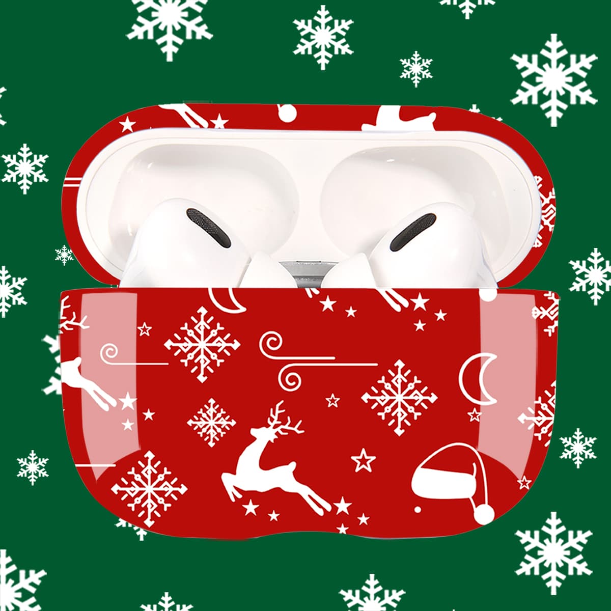 

Christmas Deer Airpods Case, Red