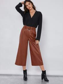 BizChic Fold Pleated Back Solid Top - Black - View 5